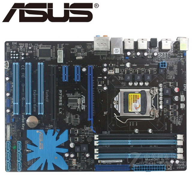 Płyta główna Asus P7P55 LX dla procesorów i3/i5/i7, gniazdo LGA 1156, obsługa DDR3 16G ATX UEFI BIOS - używana - Wianko - 3