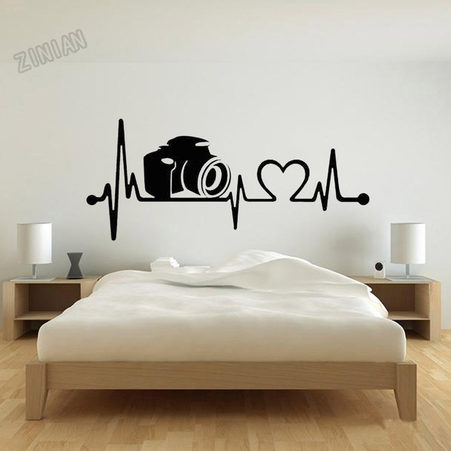 Naklejki ścienne Heartbeat - Lifeline dekoracyjna tapeta do salonu i sypialni Y328 - Wianko - 1