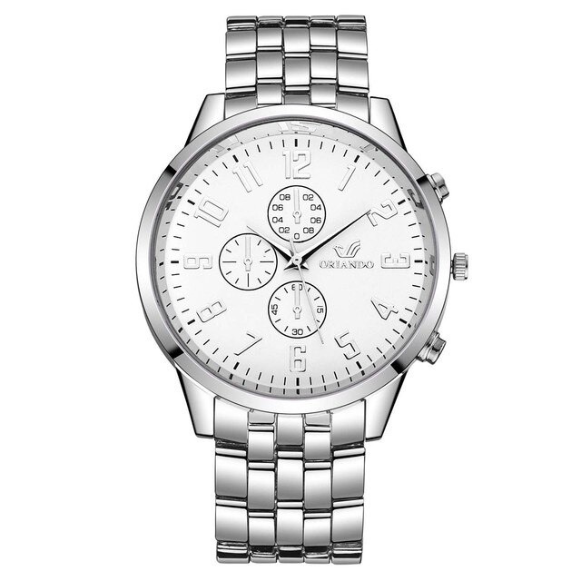 Męski zegarek kwarcowy biznesowy ze stalowym paskiem - luksusowa moda dla mężczyzn 2021 - Wianko - 3