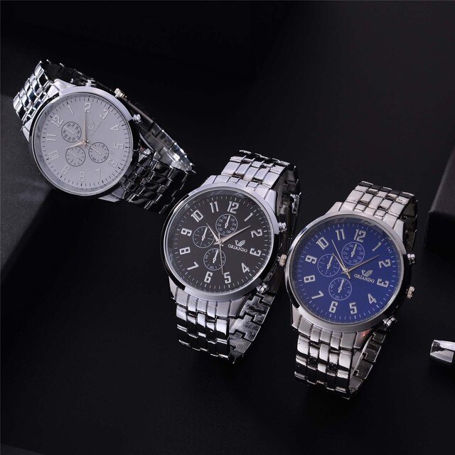 Męski zegarek kwarcowy biznesowy ze stalowym paskiem - luksusowa moda dla mężczyzn 2021 - Wianko - 7