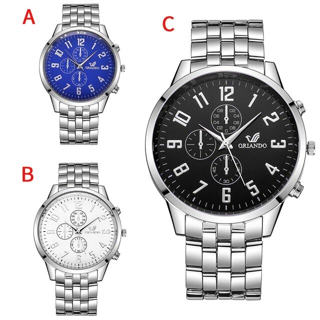 Męski zegarek kwarcowy biznesowy ze stalowym paskiem - luksusowa moda dla mężczyzn 2021 - Wianko - 9