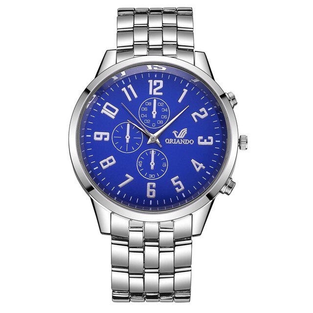 Męski zegarek kwarcowy biznesowy ze stalowym paskiem - luksusowa moda dla mężczyzn 2021 - Wianko - 4