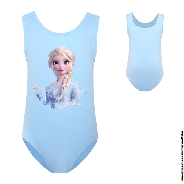 Dziecięcy strój kąpielowy mrożone Elsa Disney Kids jednoczęściowy - dla dziewczynek - Wianko - 14