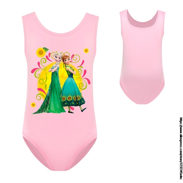Dziecięcy strój kąpielowy mrożone Elsa Disney Kids jednoczęściowy - dla dziewczynek - Wianko - 4