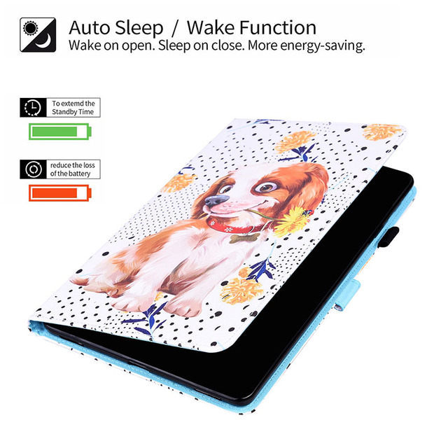 Obudowa na tablet iPad Mini 6 2021 - Malowany wzór Panda Cat Dog, skórzana portfelowa okładka, funkcja Auto Wake, PU skóra - Wianko - 7