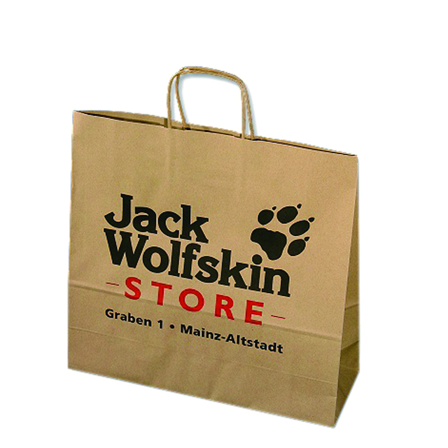 Biała trapezowa torba papierowa z logo marki i bawełnianym uchwytem - torba na zakupy zamykana na zamówienie (MOQ 500 szt.) - Wianko - 32