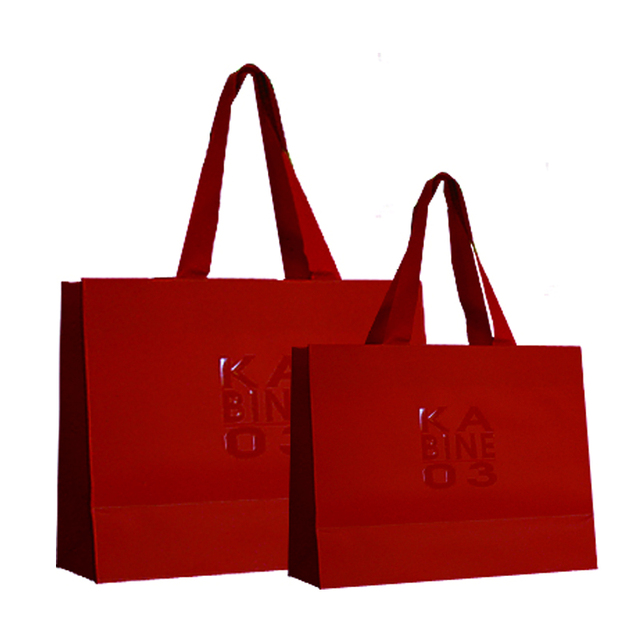 Biała trapezowa torba papierowa z logo marki i bawełnianym uchwytem - torba na zakupy zamykana na zamówienie (MOQ 500 szt.) - Wianko - 12