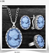 Nieregularny ciemnoniebieski kamień w kształcie oka - pierścień z ciemnoniebieskimi cekinami - modna biżuteria dla kobiet - Wianko - 37