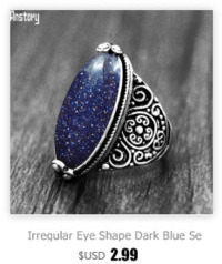 Nieregularny ciemnoniebieski kamień w kształcie oka - pierścień z ciemnoniebieskimi cekinami - modna biżuteria dla kobiet - Wianko - 8