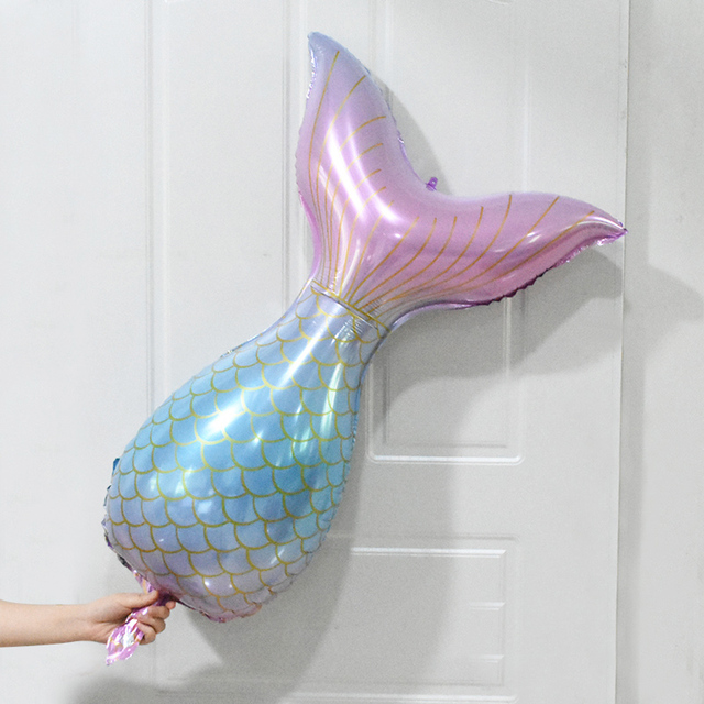 Zestaw dekoracyjny Syrenka - balon, baner, ogon, balon w kształcie cyfry - dla urodzinowej przyjętości dziewczynki - Wianko - 15