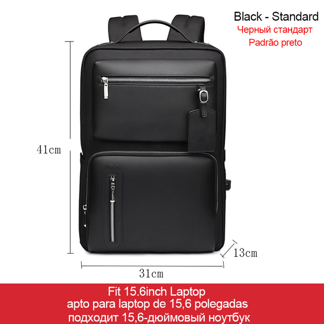 Plecak młodzieżowy 2020 moda mikrofibra dla laptopa 17.3 cala, czarny PL197158 - Wianko - 17