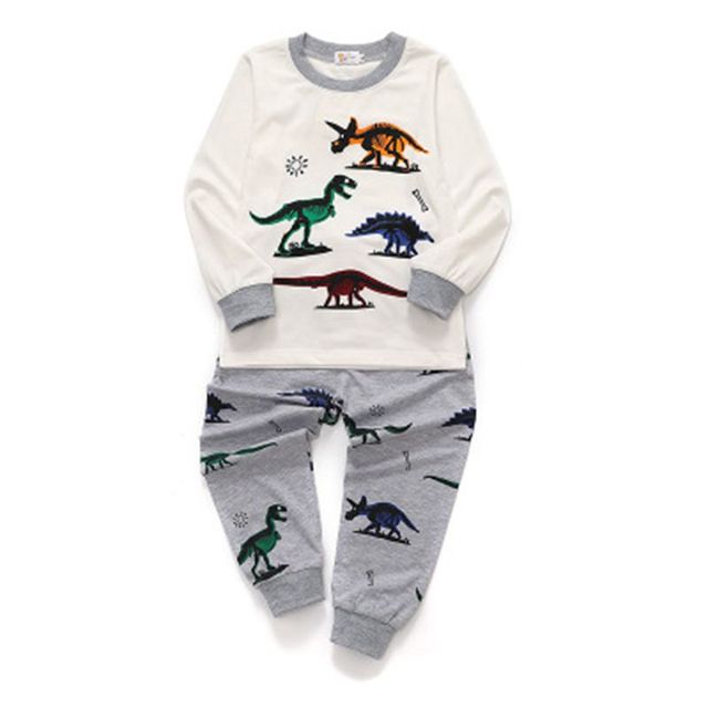 Mega wygodne zestawy piżam dla dzieci - ubrania dziewczynki i chłopca, mody żyrafa, kreskówkowe wzory, długie rękawy, T-shirt, spodnie - Wianko - 4