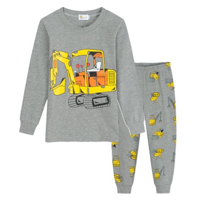 Mega wygodne zestawy piżam dla dzieci - ubrania dziewczynki i chłopca, mody żyrafa, kreskówkowe wzory, długie rękawy, T-shirt, spodnie - Wianko - 3