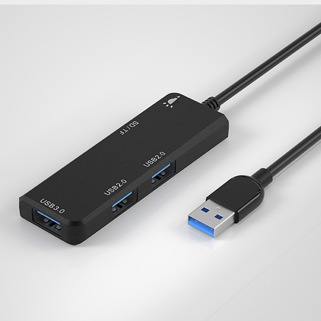 Hub USB C do adaptera USB 3.0 5 w 1 z czytnikiem kart OTG dla iPada MacBooka Air M1 Pro i laptopów - Wianko - 6