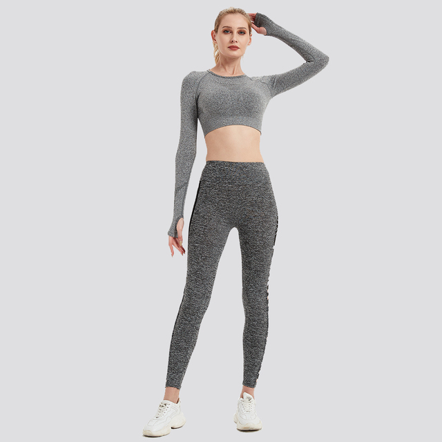 Damskie spodnie sportowe DMRRAIL z białym nadrukiem liter, wyciętymi slipami i elastycznym pasem - idealne do jogi - Wianko - 6