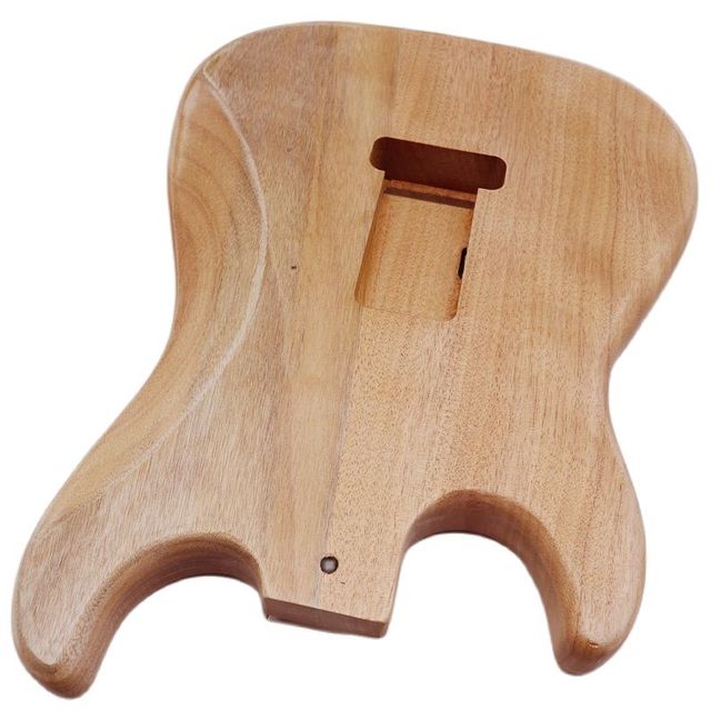 Drewniane ciało gitary elektrycznej Okoume, niedokończone, w matowym wykończeniu, szerokość kieszeni 5.7 cm - Wianko - 6