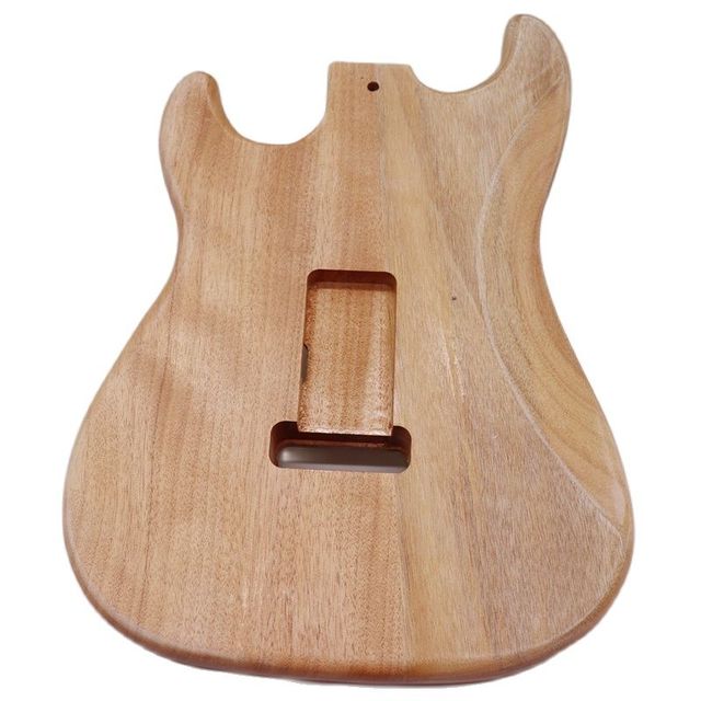 Drewniane ciało gitary elektrycznej Okoume, niedokończone, w matowym wykończeniu, szerokość kieszeni 5.7 cm - Wianko - 4