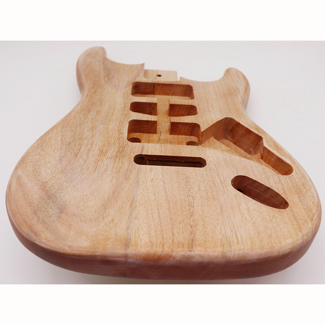 Drewniane ciało gitary elektrycznej Okoume, niedokończone, w matowym wykończeniu, szerokość kieszeni 5.7 cm - Wianko - 8