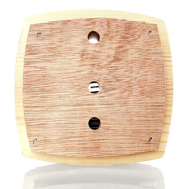 Termometr drewniany do fińskiej sauny i spa - futerał z drewna cedrowego 120°C - Wianko - 6