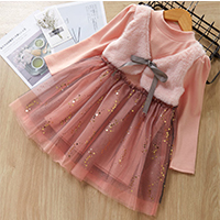 Długa koronkowa sukienka dziewczęca z długim rękawem - jesienne ubranie dla dzieci - Wianko - 22
