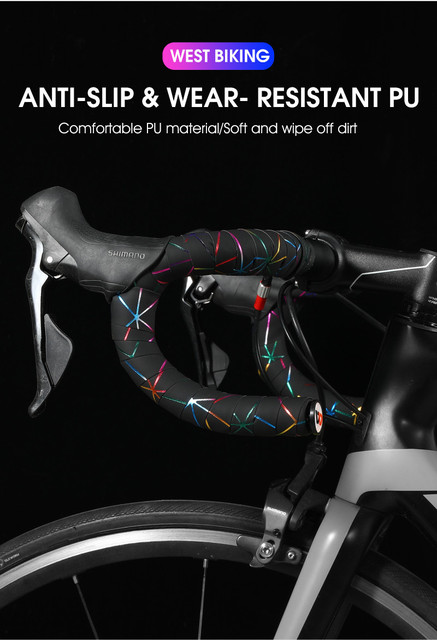 Owijka kierownicy rowerowej WEST BIKING EVA PU - antywibracyjna, miękka, w komplecie z 2 wtyczkami - Wianko - 5