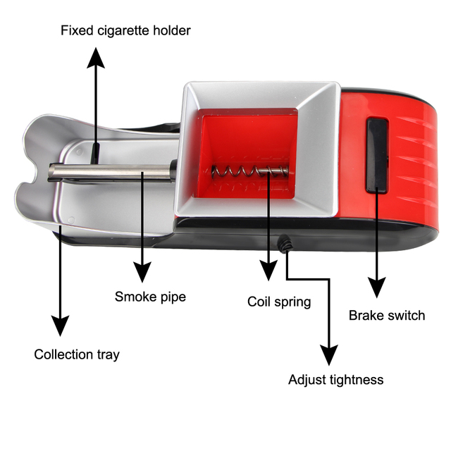 Elektryczna maszyna do skręcania papierosów z wtyczkami EU/US - Tytoń Roller DIY autom. napełnianie papierosów - Wianko - 10