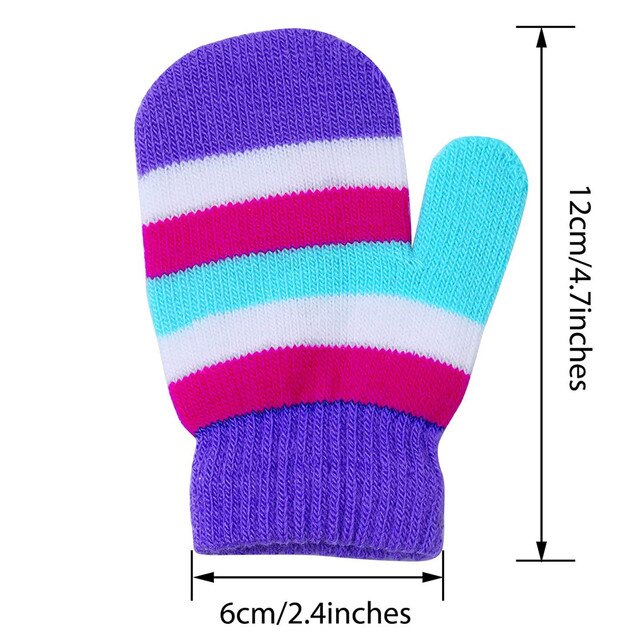 Dziecięce rękawiczki niemowlęce z nadrukiem tęczy w kształcie serca – Casual Des Gants rękawiczki zimowe dla dziewczynek i chłopców - Wianko - 8