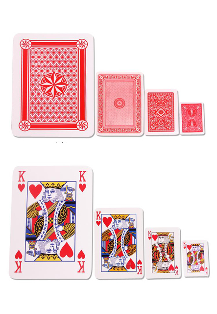 Karty do gry o rozmiarze 2/4/9 razy większym niż standard, duże A4, nowoczesne indeksy, idealne do pokera - zestaw 3+ - Wianko - 5