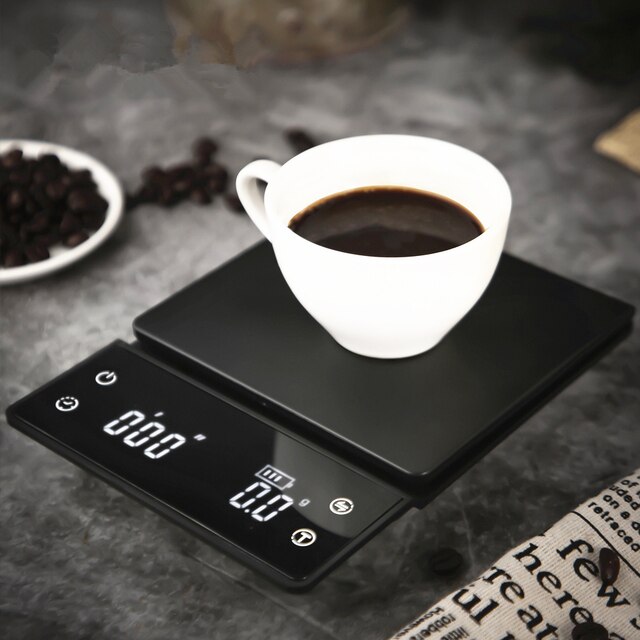 Inteligentna waga kuchenna USB Charging Hand Coffee z funkcją odliczania czasu prażenia, wodoodporna - Wianko - 1
