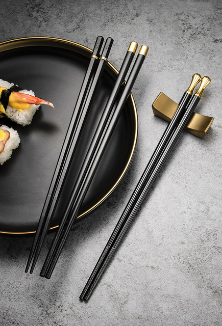 Zestaw 5 par pałeczek stylu japońskiego, antypoślizgowe, wysokiej jakości, do jedzenia sushi w restauracji chińskiej - Wianko - 13