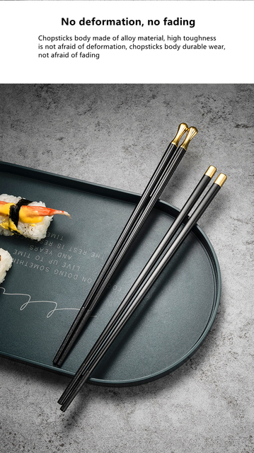 Zestaw 5 par pałeczek stylu japońskiego, antypoślizgowe, wysokiej jakości, do jedzenia sushi w restauracji chińskiej - Wianko - 9