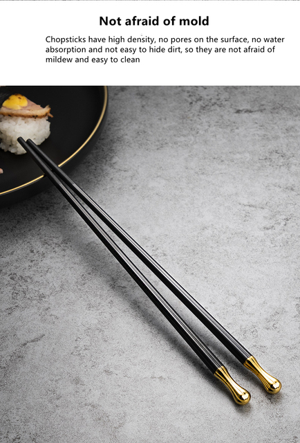 Zestaw 5 par pałeczek stylu japońskiego, antypoślizgowe, wysokiej jakości, do jedzenia sushi w restauracji chińskiej - Wianko - 10