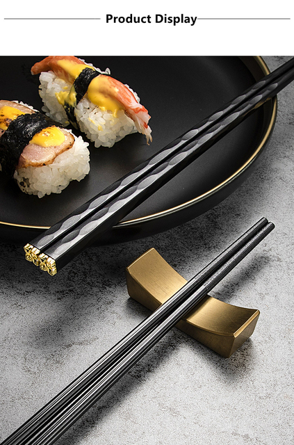 Zestaw 5 par pałeczek stylu japońskiego, antypoślizgowe, wysokiej jakości, do jedzenia sushi w restauracji chińskiej - Wianko - 4