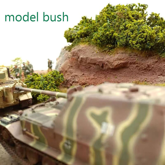 Miniaturowe drzewo symulacji do modelowania diorama wojskowej z materiałem kamuflażowym, siatką i pociągiem kolejowym - Wianko - 3