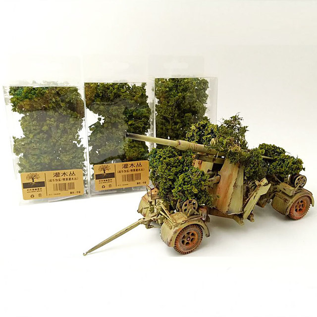 Miniaturowe drzewo symulacji do modelowania diorama wojskowej z materiałem kamuflażowym, siatką i pociągiem kolejowym - Wianko - 5
