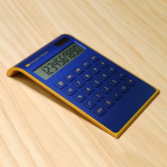 Kalkulator energii słonecznej Slim 10 cyfrowy, przenośny i kreatywny z podwójnym zasilaniem klawiatury kryształowej - Wianko - 3