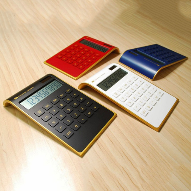Kalkulator energii słonecznej Slim 10 cyfrowy, przenośny i kreatywny z podwójnym zasilaniem klawiatury kryształowej - Wianko - 5