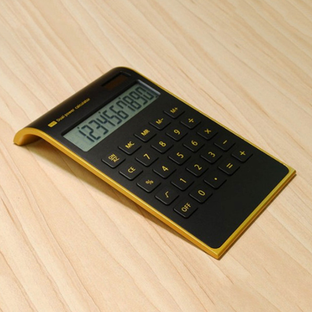 Kalkulator energii słonecznej Slim 10 cyfrowy, przenośny i kreatywny z podwójnym zasilaniem klawiatury kryształowej - Wianko - 1