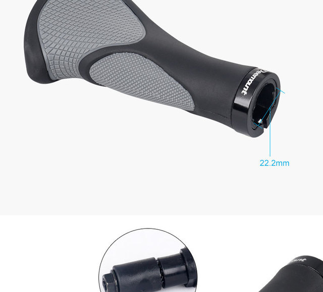 Uchwyt rowerowy TPR guma blokada zintegrowana, MTB jazda na rowerze ręcznie reszta kierownica, obudowa amortyzacja, płaszcz amortyzacyjny, 22.2mm - Wianko - 8