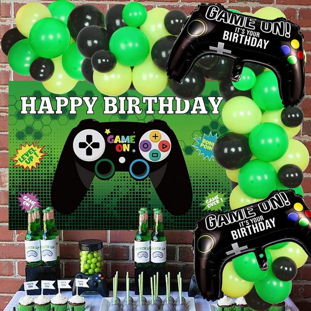 Gra wideo - zestaw 80 sztuk balonów Garland łuk do dekoracji urodzinowych dla chłopców - Wianko - 1