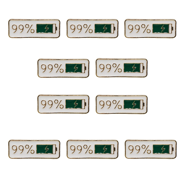 Broszka emaliowana metalowa Tag litery - 10 sztuk - Wianko - 19