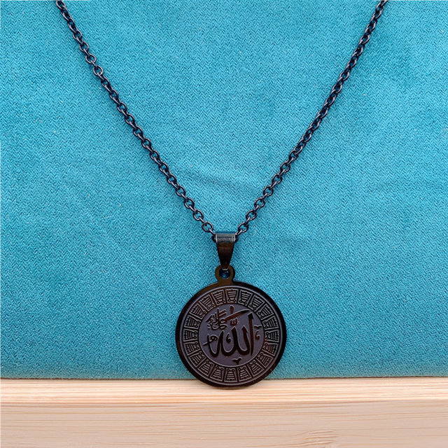 Naszyjnik Allah z muzułmańskim znakiem, wykonany ze stali nierdzewnej i tytanu - idealny zarówno dla mężczyzn, jak i kobiet - Wianko - 3