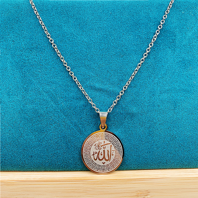 Naszyjnik Allah z muzułmańskim znakiem, wykonany ze stali nierdzewnej i tytanu - idealny zarówno dla mężczyzn, jak i kobiet - Wianko - 5