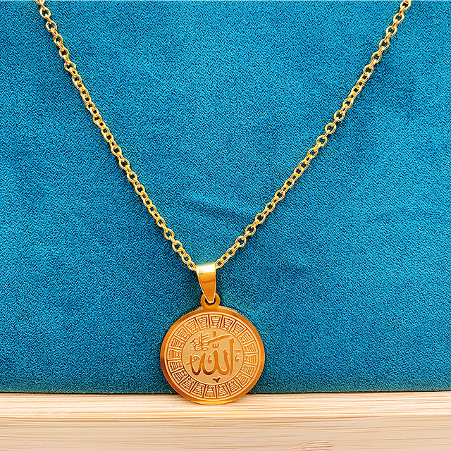 Naszyjnik Allah z muzułmańskim znakiem, wykonany ze stali nierdzewnej i tytanu - idealny zarówno dla mężczyzn, jak i kobiet - Wianko - 4