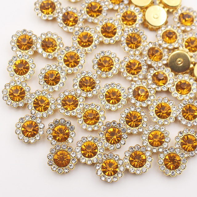 Kamienie kryształowe brokatu, cyrkonie i koraliki do dekoracji i szycia na ubrania, w kolorze złotym - Wianko - 8