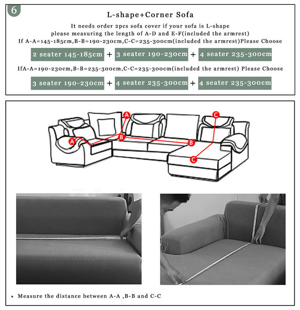 Elastyczna narzuta na sofę L-kształtną dostosowaną dla salonu, 1-4 osobowa, dwustronna, szczotkowana - Wianko - 16