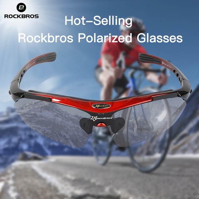 ROCKBROS Okulary rowerowe męskie i damskie spolaryzowane MTB Bike UV400 - Wianko - 1