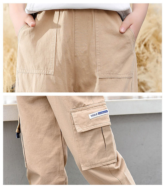 Nowe spodnie chłopięce VFOCHI 2021 - Solid Color, wiosna/jesień, rozmiary 3-16T - Wianko - 9