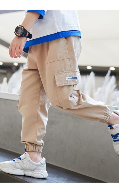 Nowe spodnie chłopięce VFOCHI 2021 - Solid Color, wiosna/jesień, rozmiary 3-16T - Wianko - 4