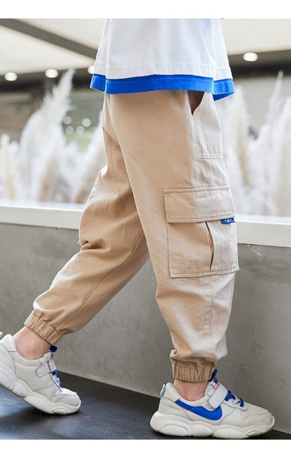 Nowe spodnie chłopięce VFOCHI 2021 - Solid Color, wiosna/jesień, rozmiary 3-16T - Wianko - 6